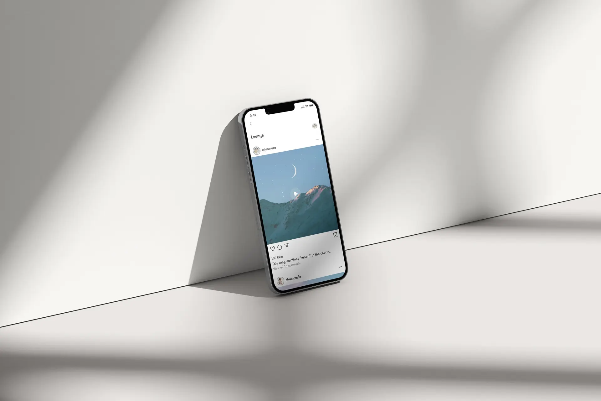 A mockup of the Shazam app.