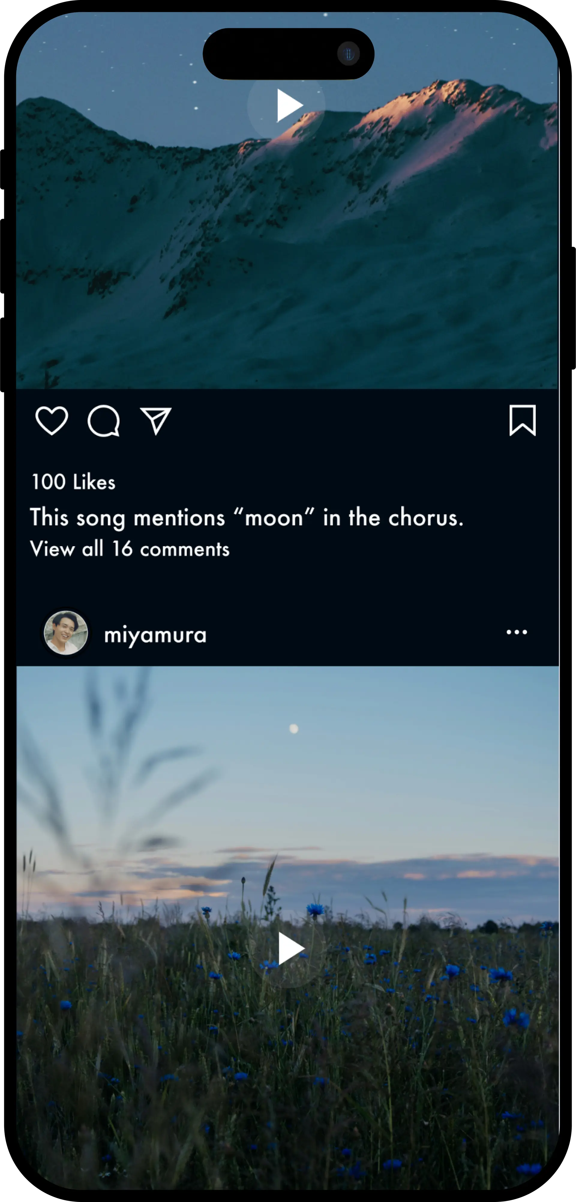 A live phone screen showing app interactions.