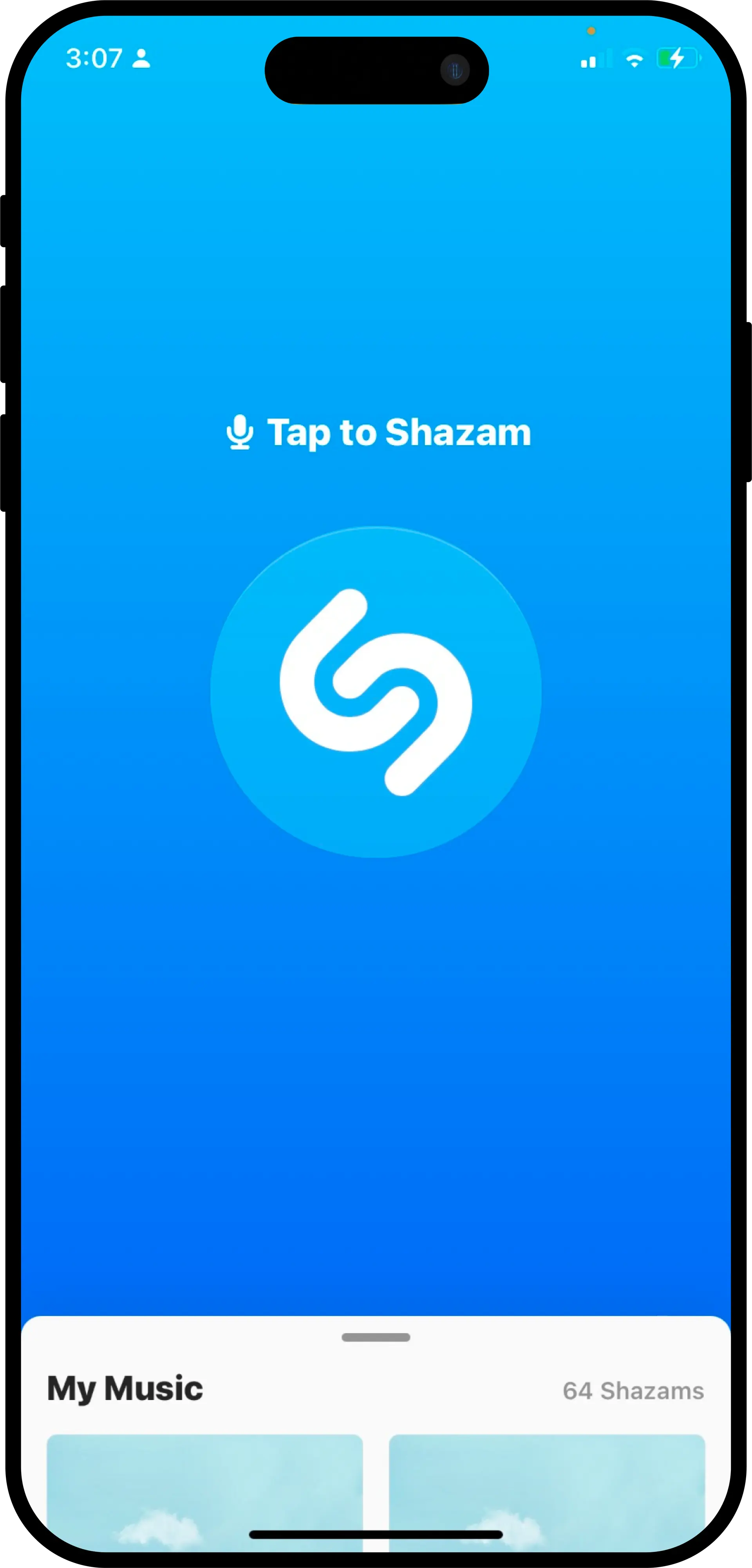 A live phone screen showing app interactions.